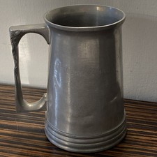 Vintage Pewter Glass Bottomed