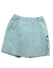 Vintage Y2K Skort Skirt Shorts Womens 12 Khaki Green Cameo Cargo Safari