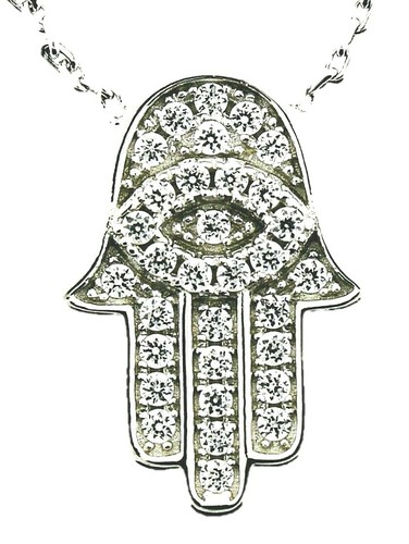 Hamsa evil eye necklace in - hamsa,
