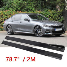 78.7" Side Skirts Rocker Extension Panel Splitter Lips For 328i 330i 330e 335i