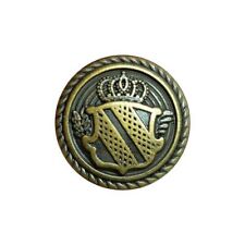 Round Bronze Metal Military Shield Blazer Buttons - Choose From 4 sizes B1978