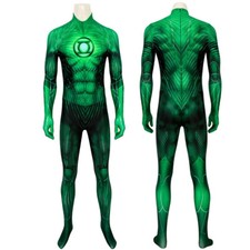 Green Lantern Bodysuit Cosplay Costume Printing Jumpsuit Spandex Halloween Adult
