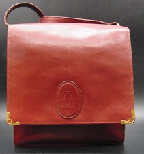 Cartier Bordeaux Bag Vintage Leather Shoulder Handbag 'Strap Is Damaged' B047