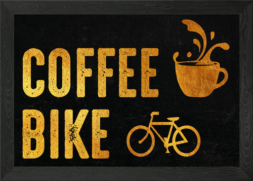 Coffee bike framed - framed, wall