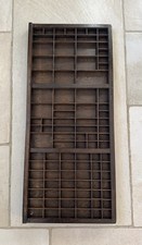 Restored Vintage Letterpress Printer's Tray Drawer Typecase Wall Display