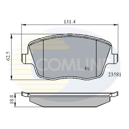 Brake pads set for polo - pads, vw