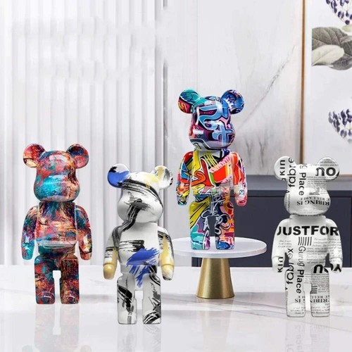 Graffiti bear resin statue - graffiti,