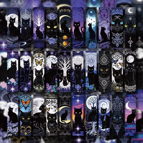 Mystical black cat - black,