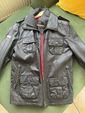 Superdry men leather - leather, biker