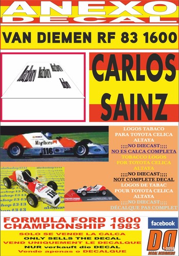 Anexo decal van diemen - 1/43,