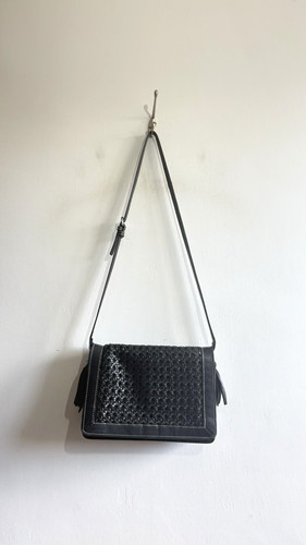 Zara black woven leather - black,