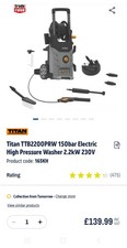 Titan TTB2200PRW 2200W 150Bar