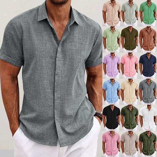 Mens cotton linen - linen, t