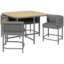 Outdoor 4-Seater Rattan Cube