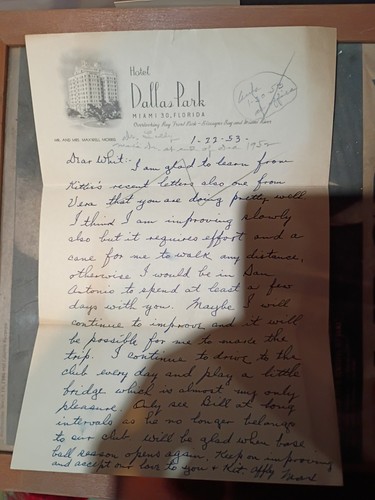 Mrs maxwell morris - morris, letter