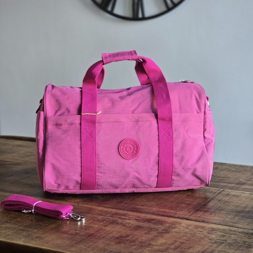 Stylish pink canvas duffel bag - stylish,