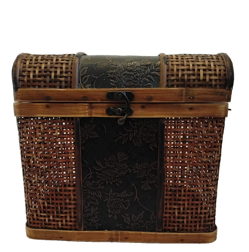 Rustic woven bamboo decorative - woven,