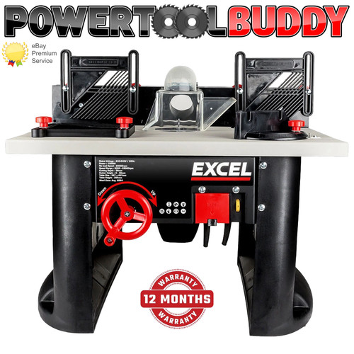 Bench top router table with - top,