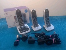 BT 4600 Trio Big Button Cordless Phones with Answer Machine Nuisance CallBlocker