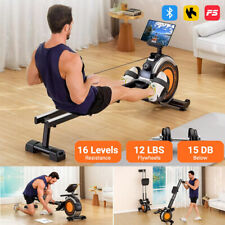 16 Levels Magnetic Rowing Machine Rower with LCD Monitor Home Gym Fitness Cardio