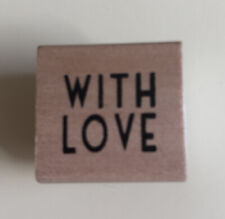 East Of India Wooden Rubber Stamp With Love Brand New