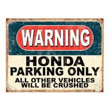HONDA parking metal wall sign