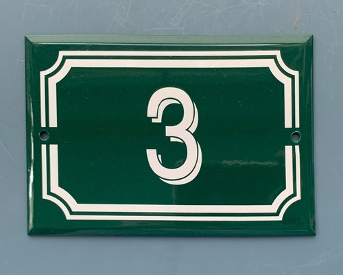 Green french enamel 3 door - enamel,