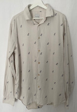 Paul Smith London Men's Classic Fit Dog Pattern Shirt Size 17" Made in Italy