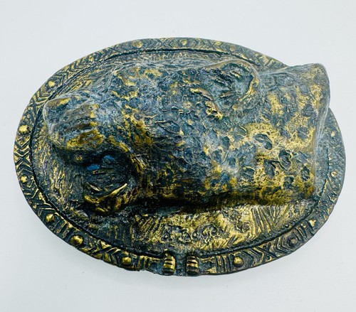 Vintage large cheetah brass - large,