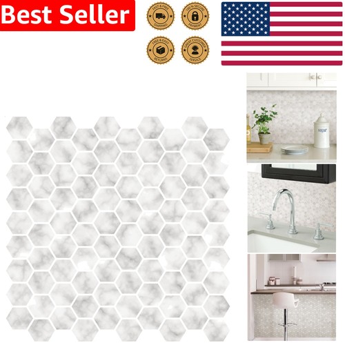 Hexagon marble vinyl - vinyl, tile