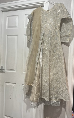 Champagne desi wedding frock - wedding,