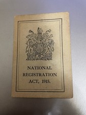 1915 National Registration Act Card Completed