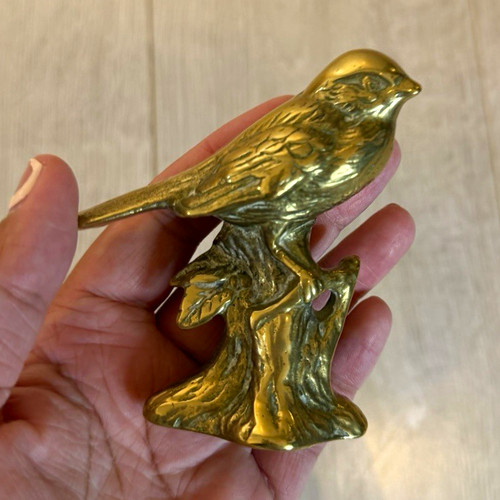 Vintage brass bird - vintage,