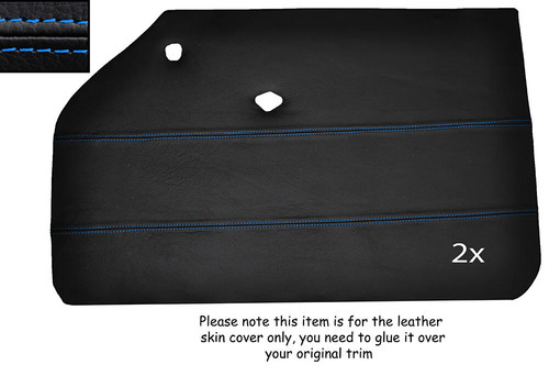 Blue stitch front full door - blue,