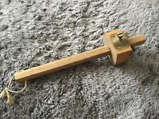Vintage Woodworking Scribe Wooden Carpentry Tool Brass Inlay 