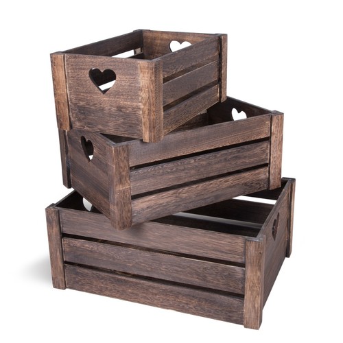 Lovely brown wooden crates - lovely,
