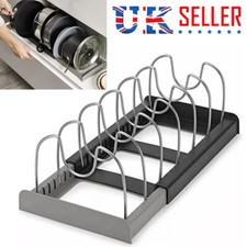 Expandable Saucepan Pan Pot Lid Holder Kitchen Organiser Rack Storage~