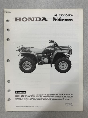 1991 honda trx300fw atv setup - trx300fw,