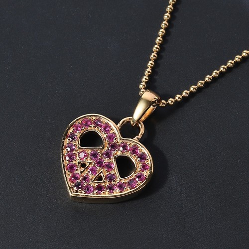 Ruby heart pendant peace - ruby,