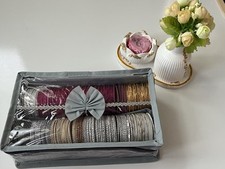 💥 Bangle Box 2 Roll Holder Storage Indian Grey/Silver UK✔✂