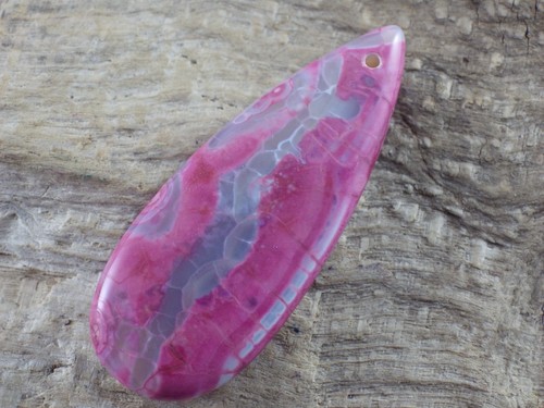 Pink agate pendant - pendant, cabochon