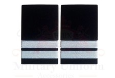 Two Bar Silver Epaulettes