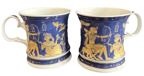 Egyptian pair porcelain - egyptian,