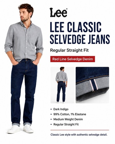 Lee men selvedge jeans - men's,