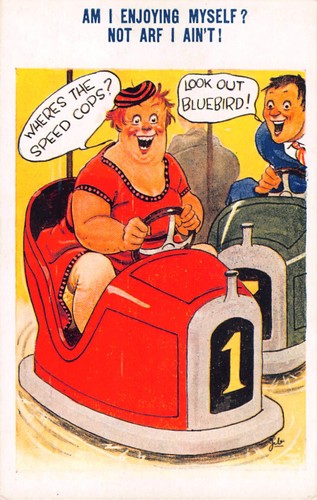 Fat lady husband in bumper - fat,