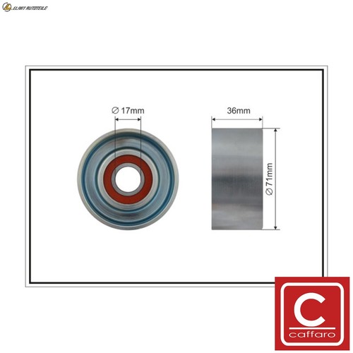 Tensioner pulley ribbed belt - v-ribbed,