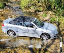 Saab 9-3 93 Aero Convertible With 59k Silver , Black Top 