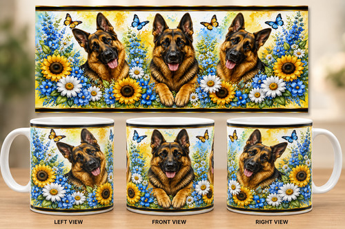 German shepherd mug - mug, gift-