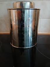 Silver Tone Metal Tin Canister