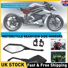 2PCS Black Motorcycle Bike Wing Rear View Side Mirrors Motorbike Rearview 7/8"